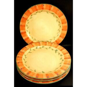 PFALTZGRAFF NAPOLI Dinner Plates 11-3/4" Hand Painted Stoneware Set of 4 EUC